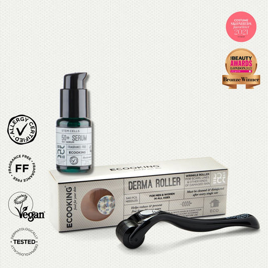 KOMPLEKTS DERMA RULLĪTIS UN 50+SERUMS 30ML