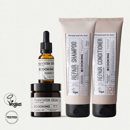 KOPMPLEKTS AR KRĒMU UN SERUMU PRET PIGMENTĀCIJU